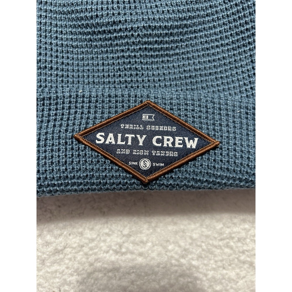 Salty Crew Slate Coastal Beanie Cap Hat OS (A1) - Picture 2 of 5